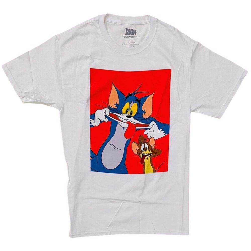 Tom and Jerry Men's Officially Licensed Cartoon Characters Tee T-Shirt